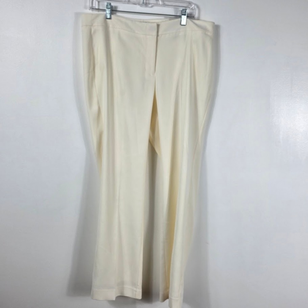 Roz‎ & Ali Dress Pants Women 12P White Signature Fit Trouser Workwear New - Picture 2 of 6